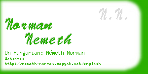norman nemeth business card