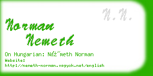 norman nemeth business card